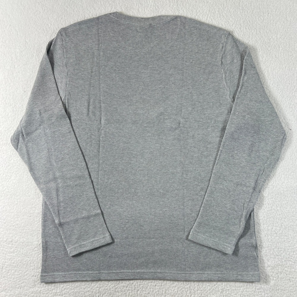 Lacoste Thermal Shirt Men's US Size 2XL (EU/XL) Grey Waffle Knit Long Sleeve VTG - Picture 2 of 10